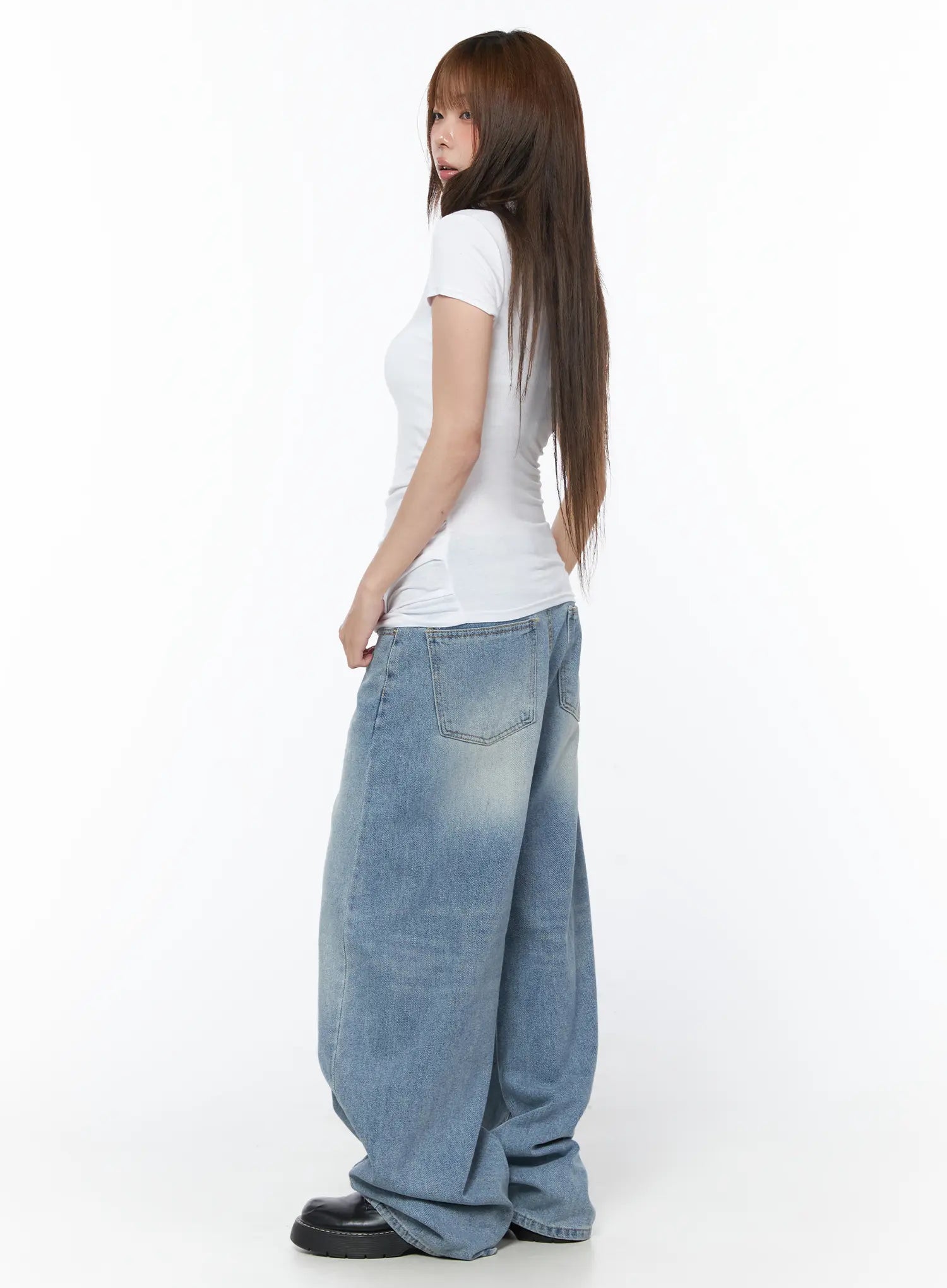 Airi Casual Wide Leg Jeans CY529