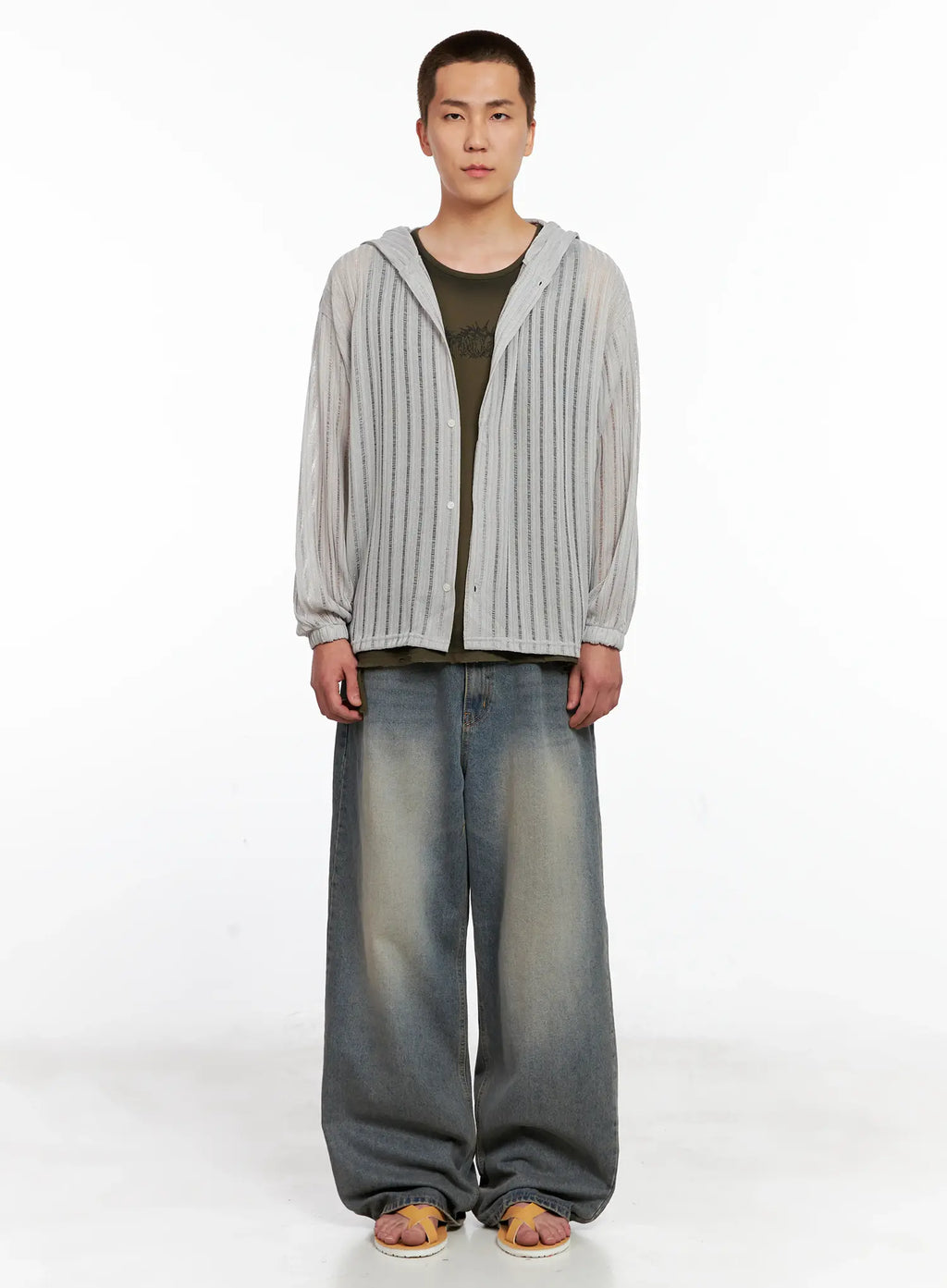 Men's Washed Vintage Denim Jeans IG511