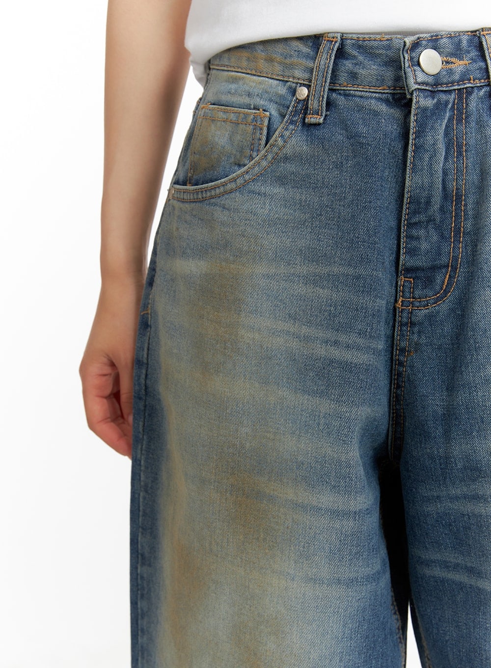 Vintage Washed Baggy Jeans CM426