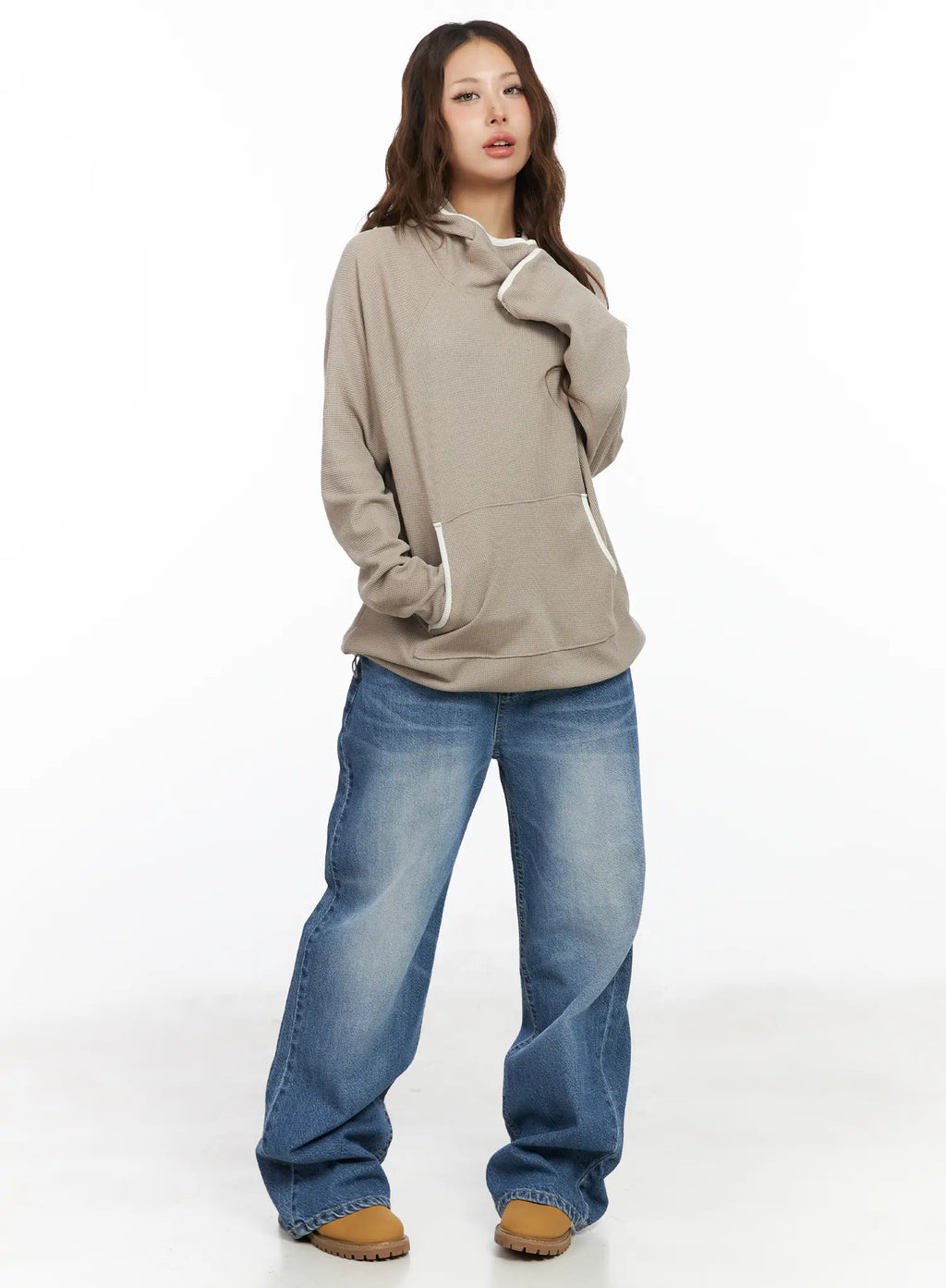 Alora Vintage Washed Wide Leg Jeans CF513