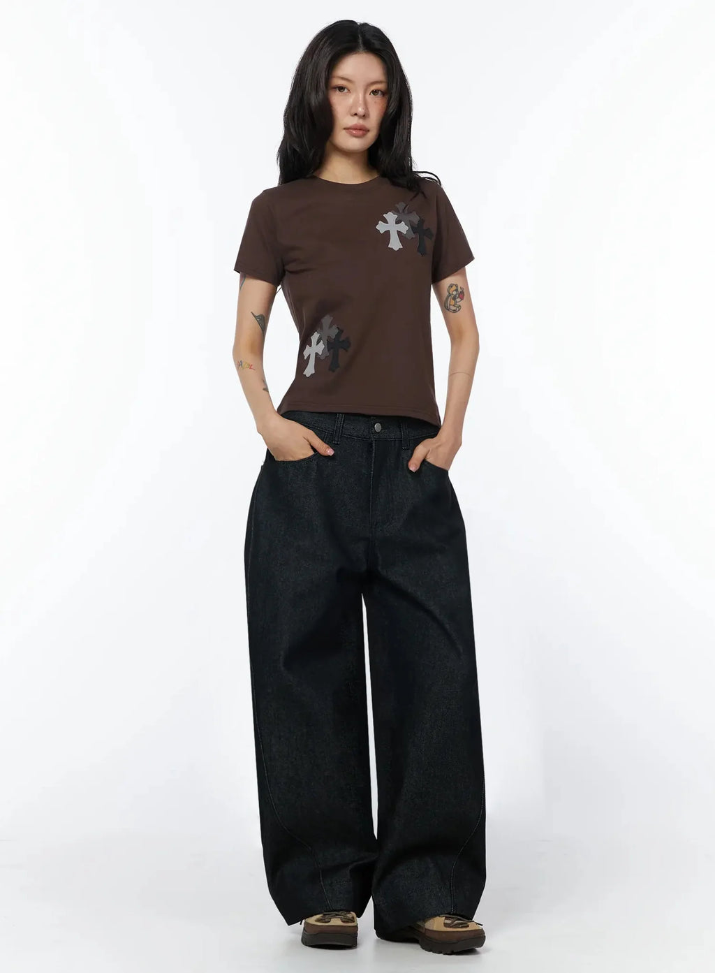 Evania Low-Rise Baggy Jeans IU508