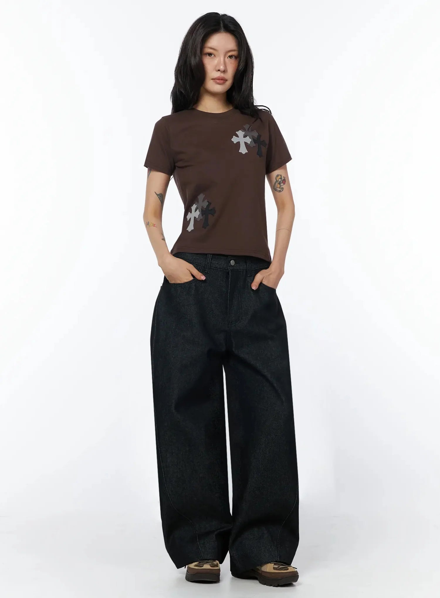 Evania Low-Rise Baggy Jeans IU508