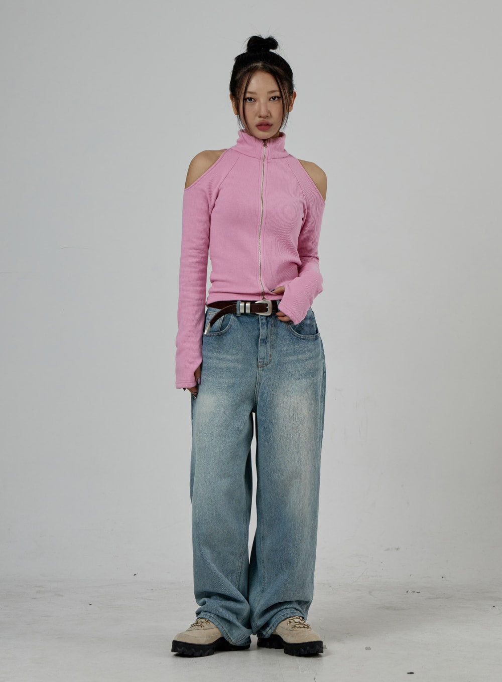 Light Wash Baggy Jeans Unisex CD26