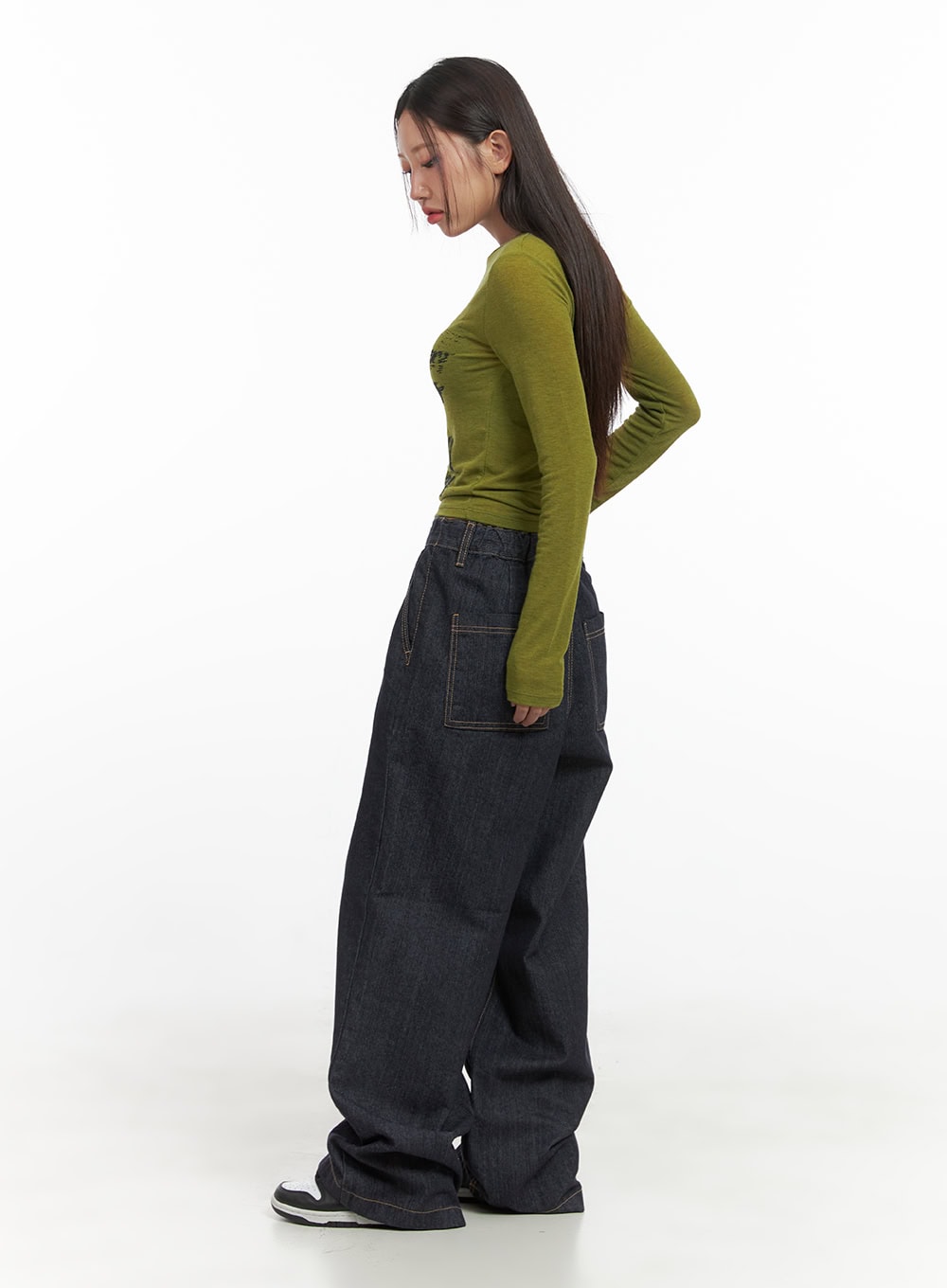 Lola Pintuck Baggy Jeans CO402