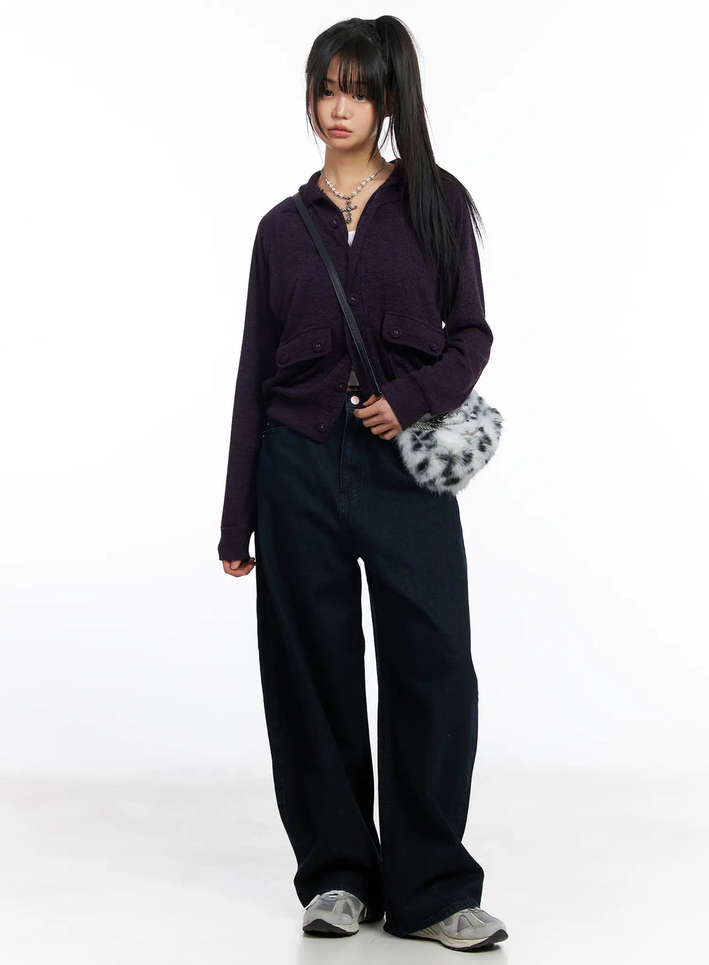 Mahalia Cherry Blossom Embroidered Wide Leg Jeans CF504
