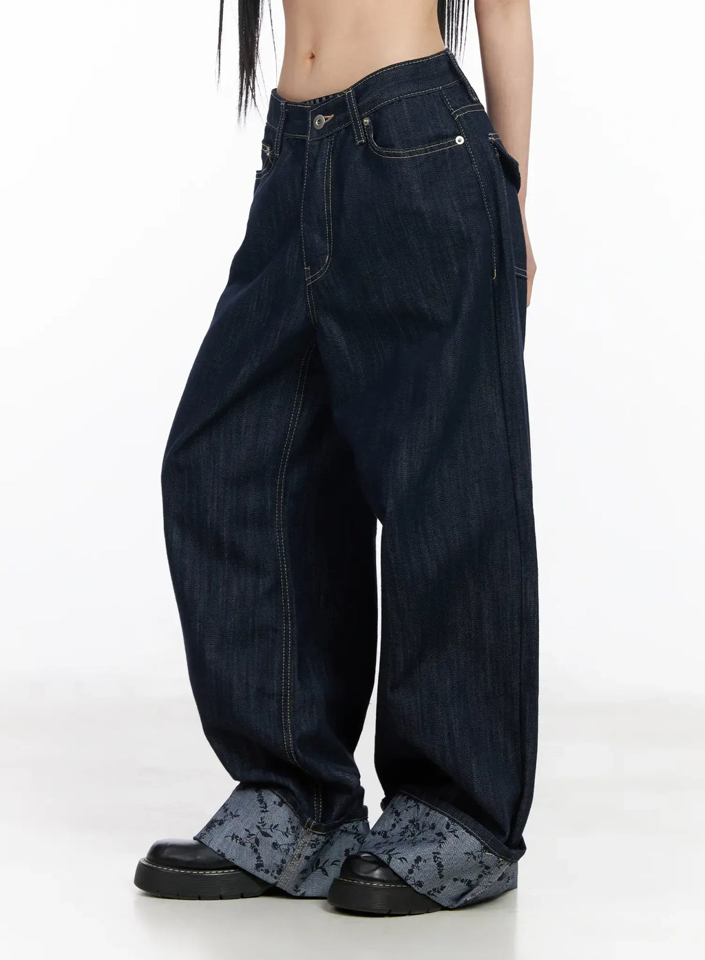 Raya Cuffed Baggy Jeans CF518