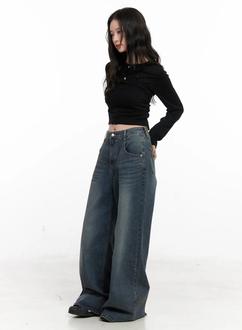 Tutt Washed Wide Leg Jeans CN504