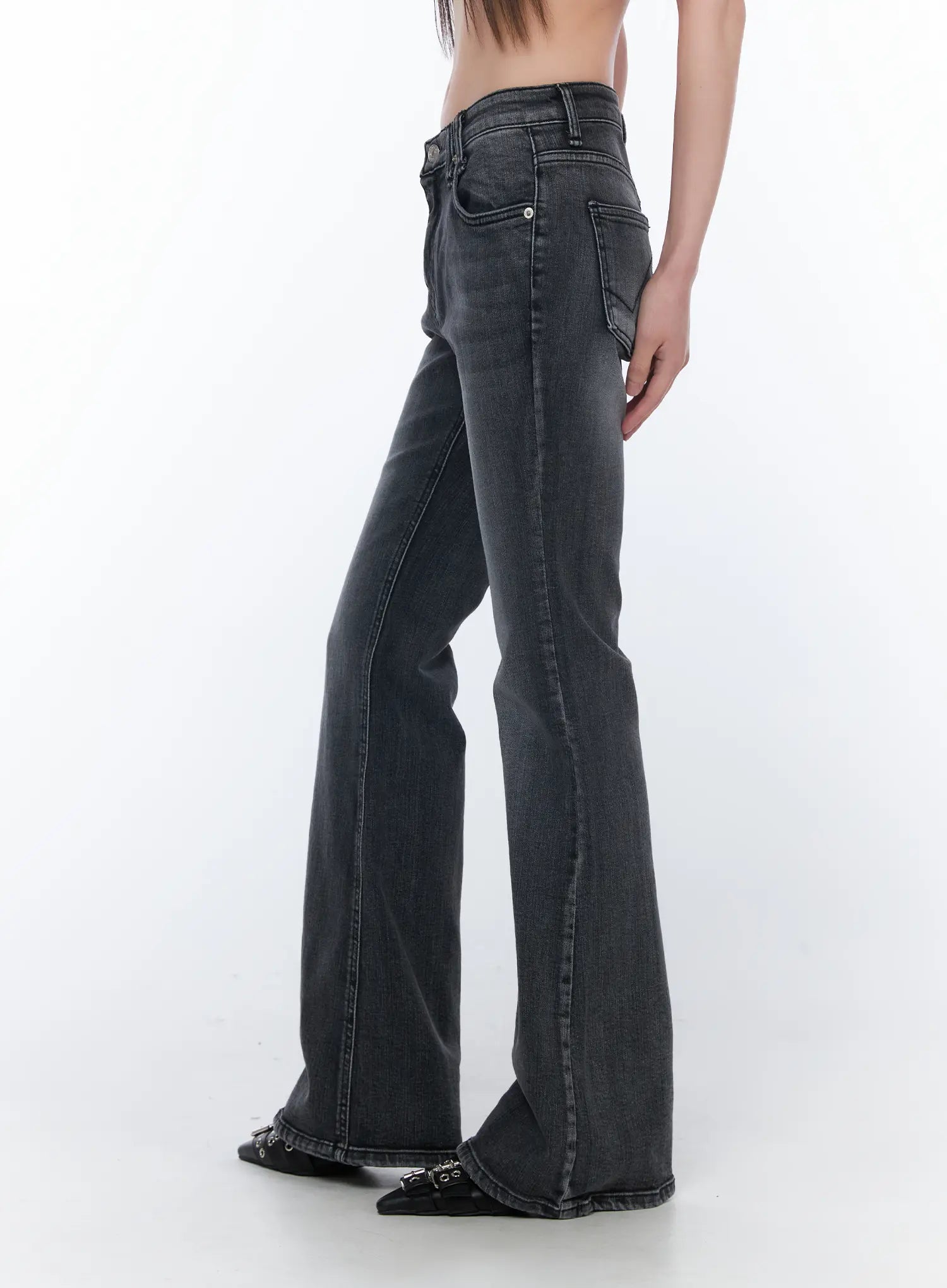 Salem Vintage Wash Low Rise Bootcut Jeans CA530