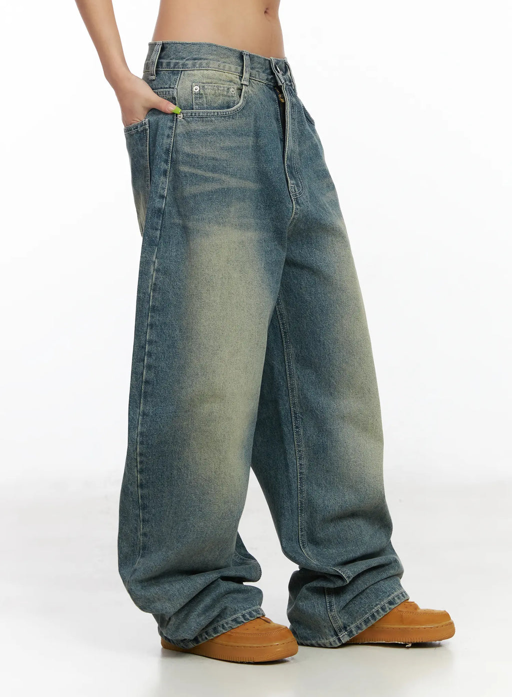 Sol Vintage Washed Baggy Jeans CF512