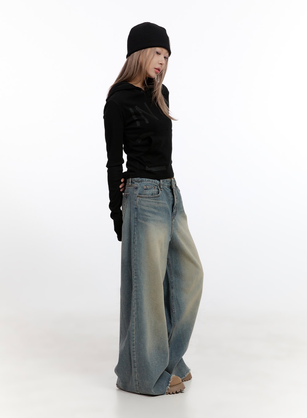 Felicia Cotton Wide Fit Baggy Jeans CN425
