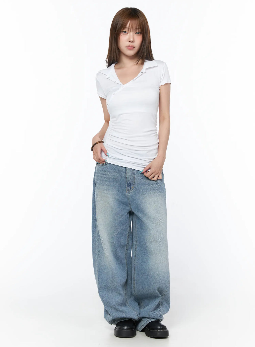 Airi Casual Wide Leg Jeans CY529