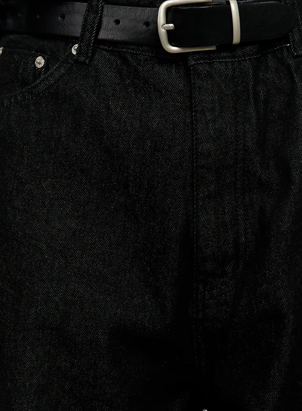 Men's Black Wide-Leg Jeans IN525
