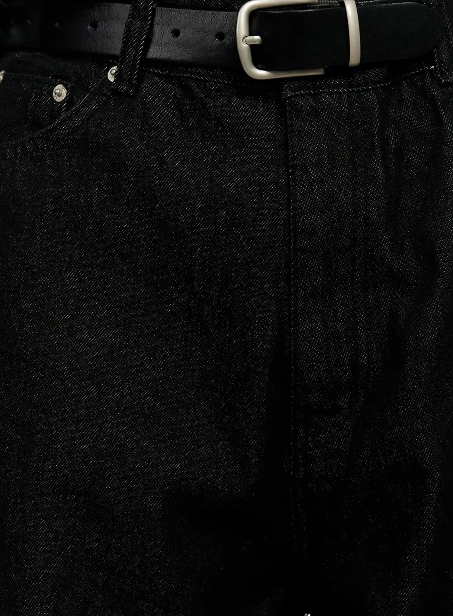 Men's Black Wide-Leg Jeans IN525