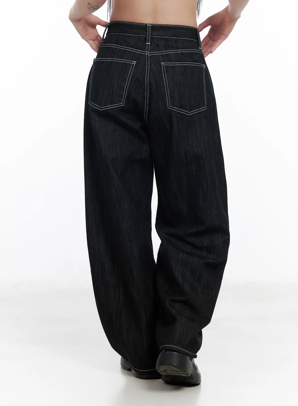 Elliot Stitched Wide Leg Jeans CF523