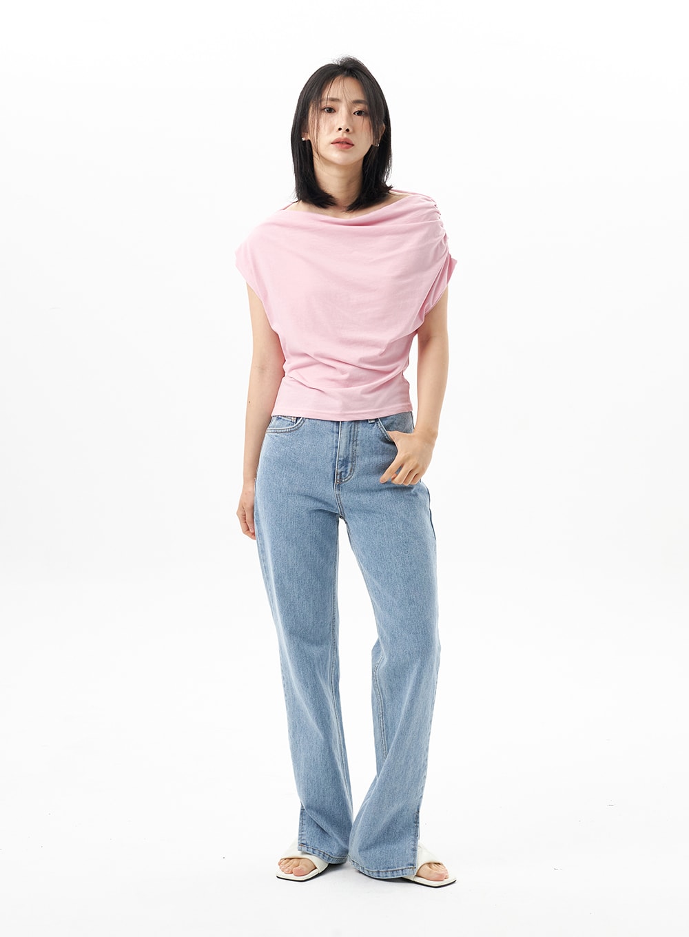 Slit Detail Jeans OU314