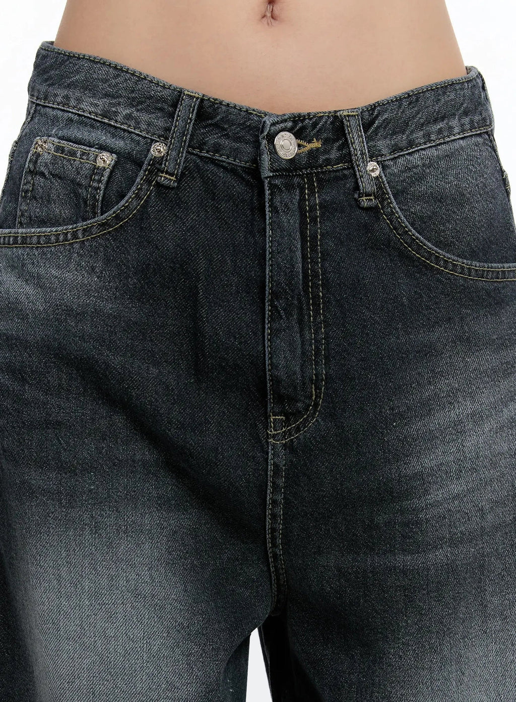 Naeu Dark Washed Wide Jeans IM509