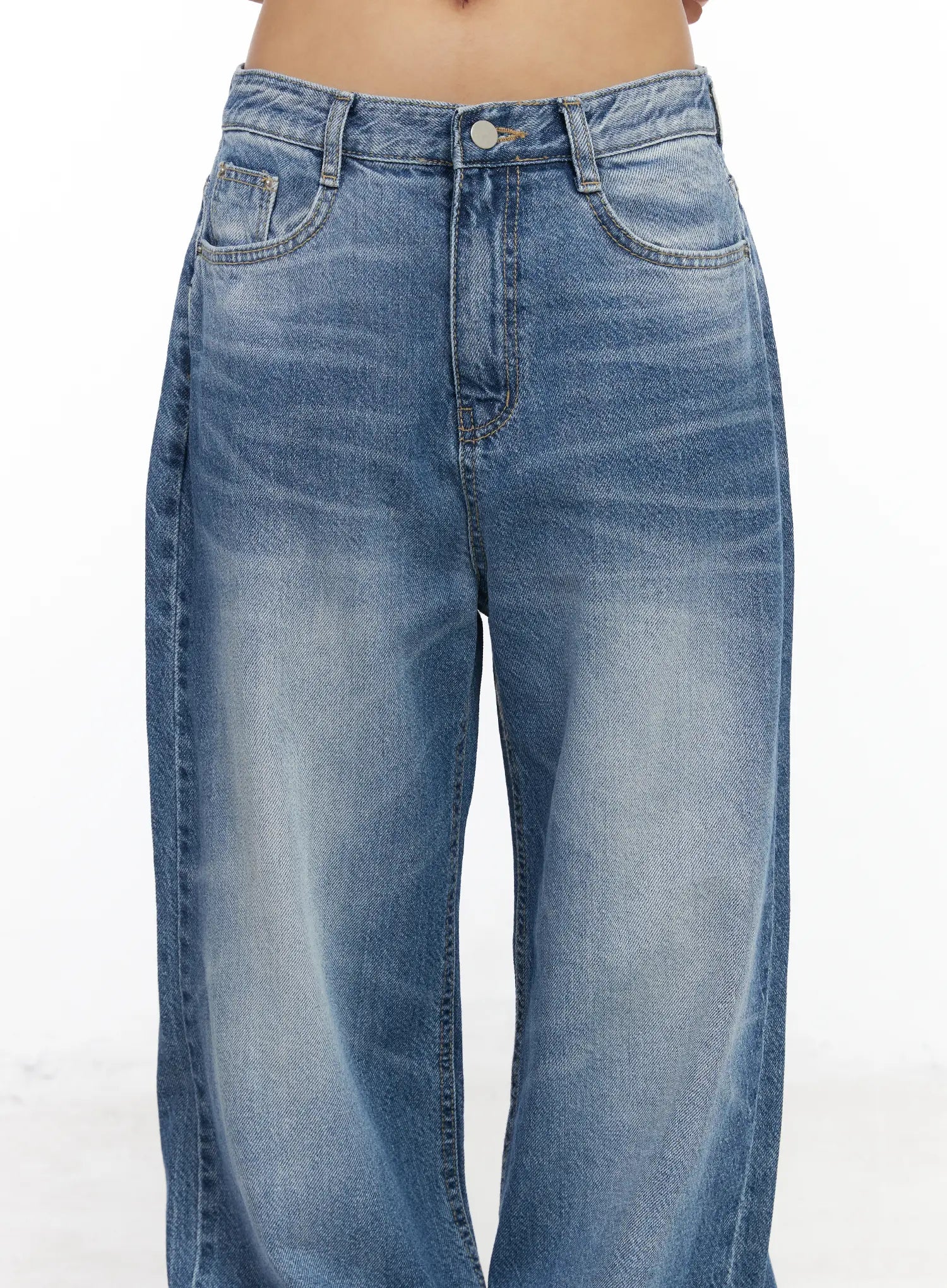 Alora Vintage Washed Wide Leg Jeans CF513