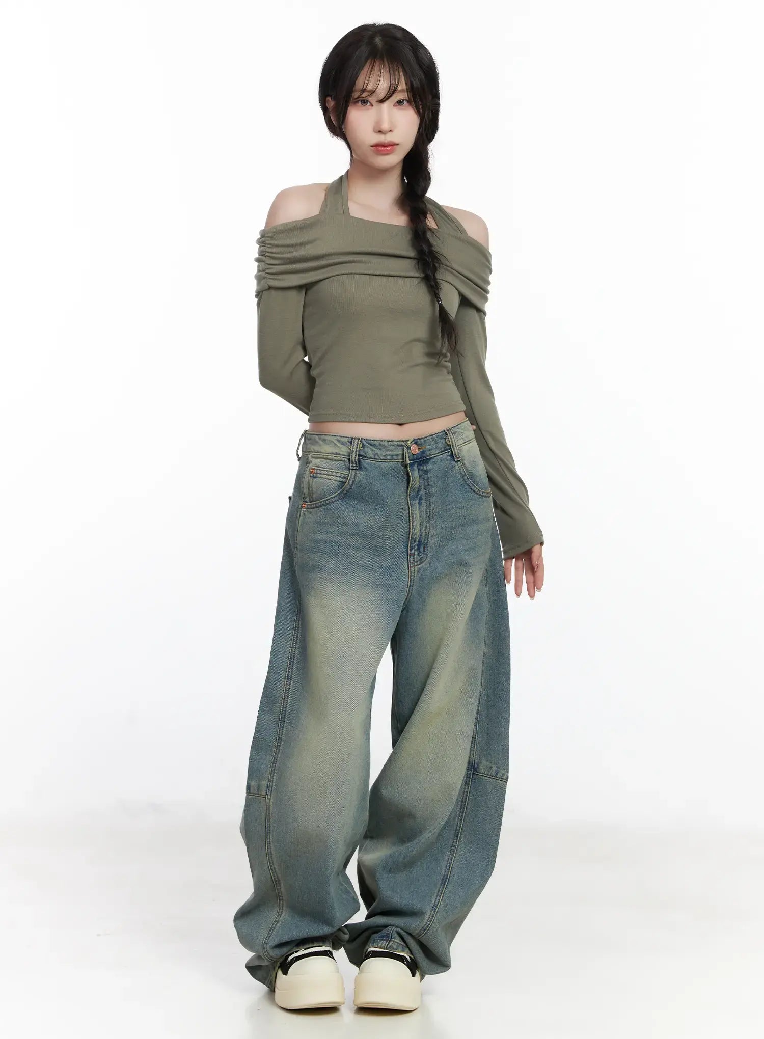 Mariah Wide Leg Baggy Jeans CJ526