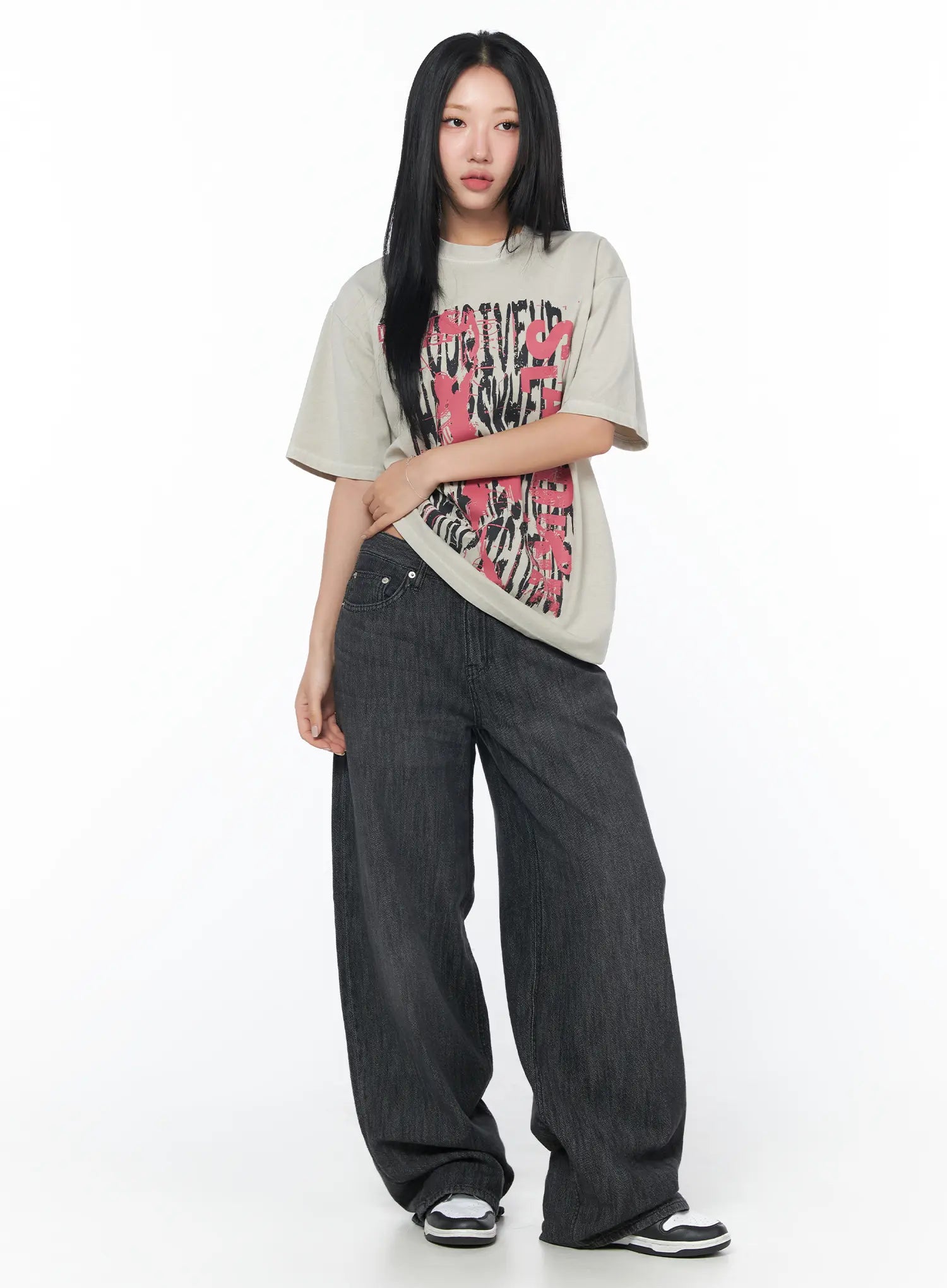 Tanya Baggy Dark Jeans CY513