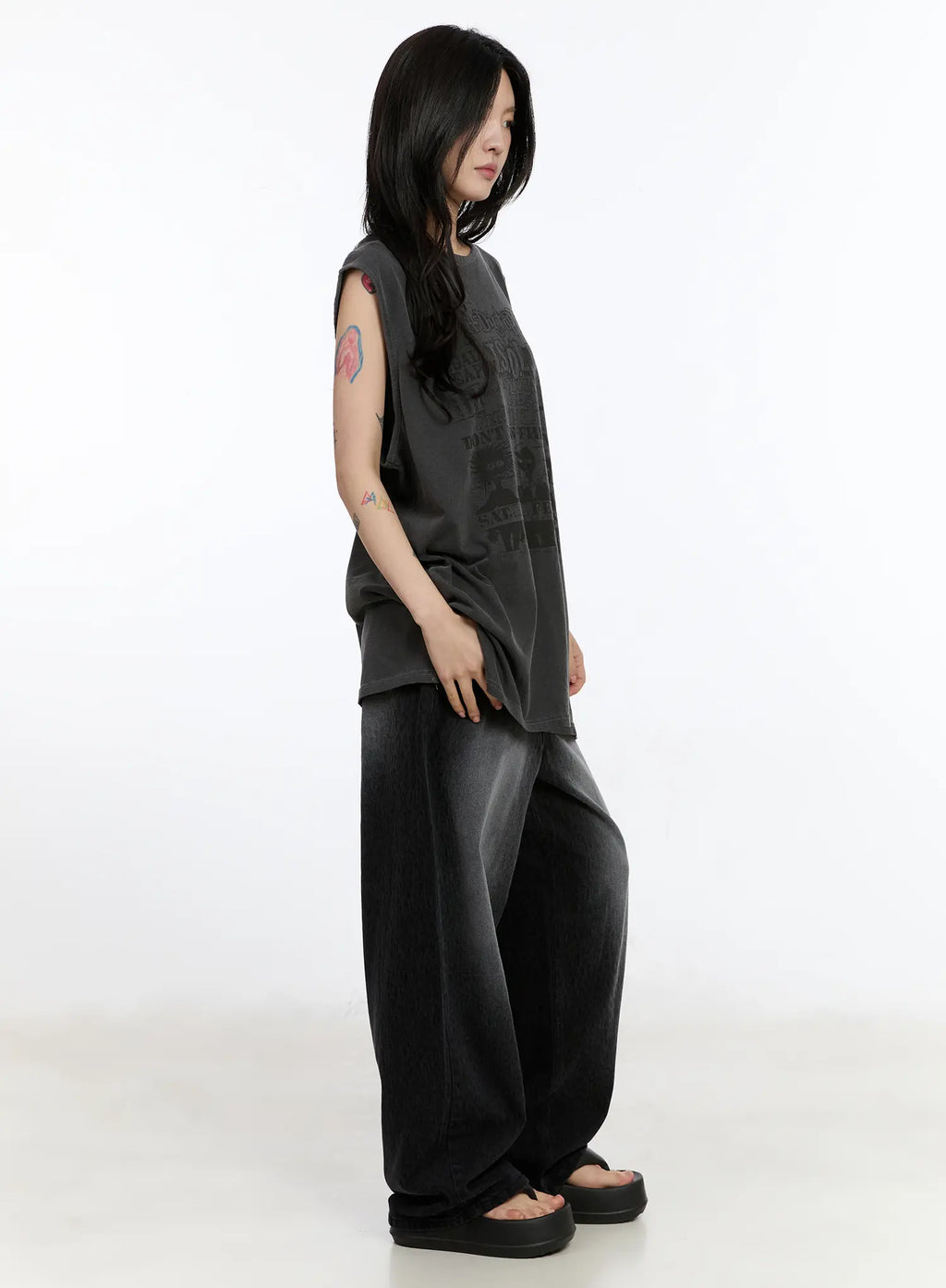 Salma Leopard Print Wide Leg Jeans CA508