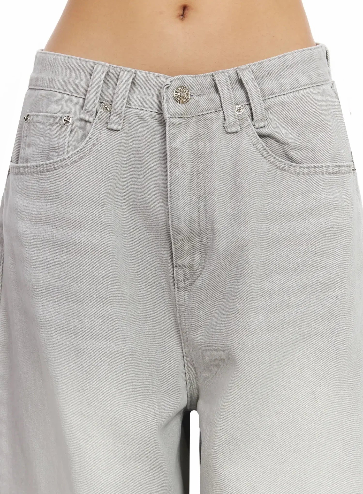 Cece Stone Washed Wide Leg Jeans IA508