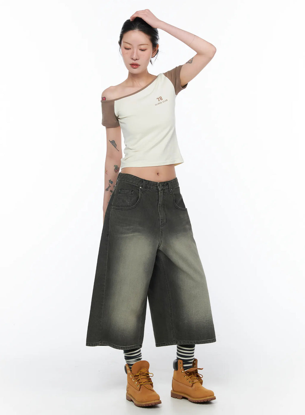 Vintage Style Baggy Denim Shorts CA524