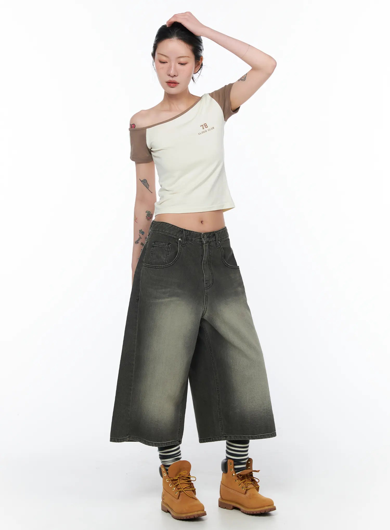 Vintage Style Baggy Denim Shorts CA524