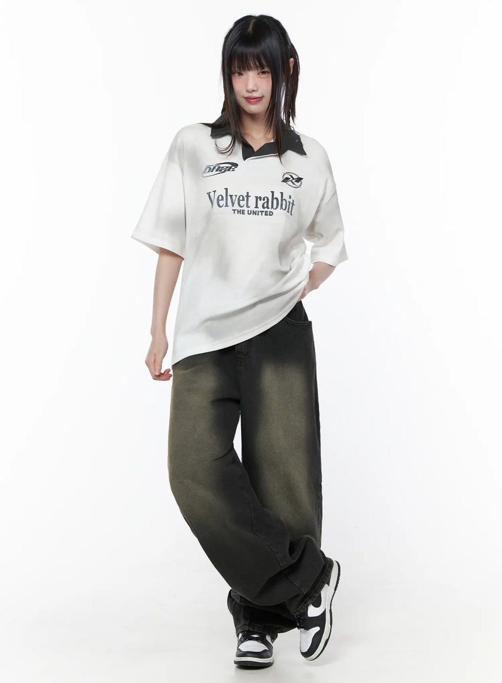 Bodie Vintage Wash Wide Leg Jeans CU519