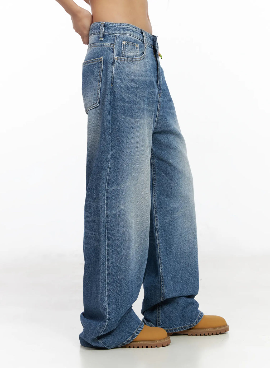 Alora Vintage Washed Wide Leg Jeans CF513