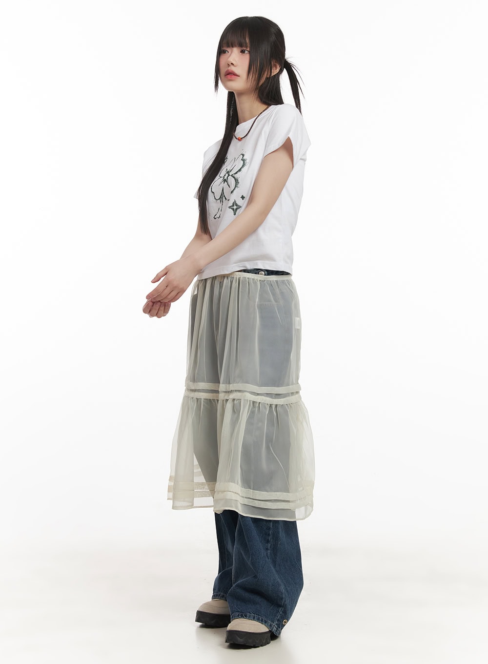 Bri Oversized Buttoned Baggy Jeans CF518