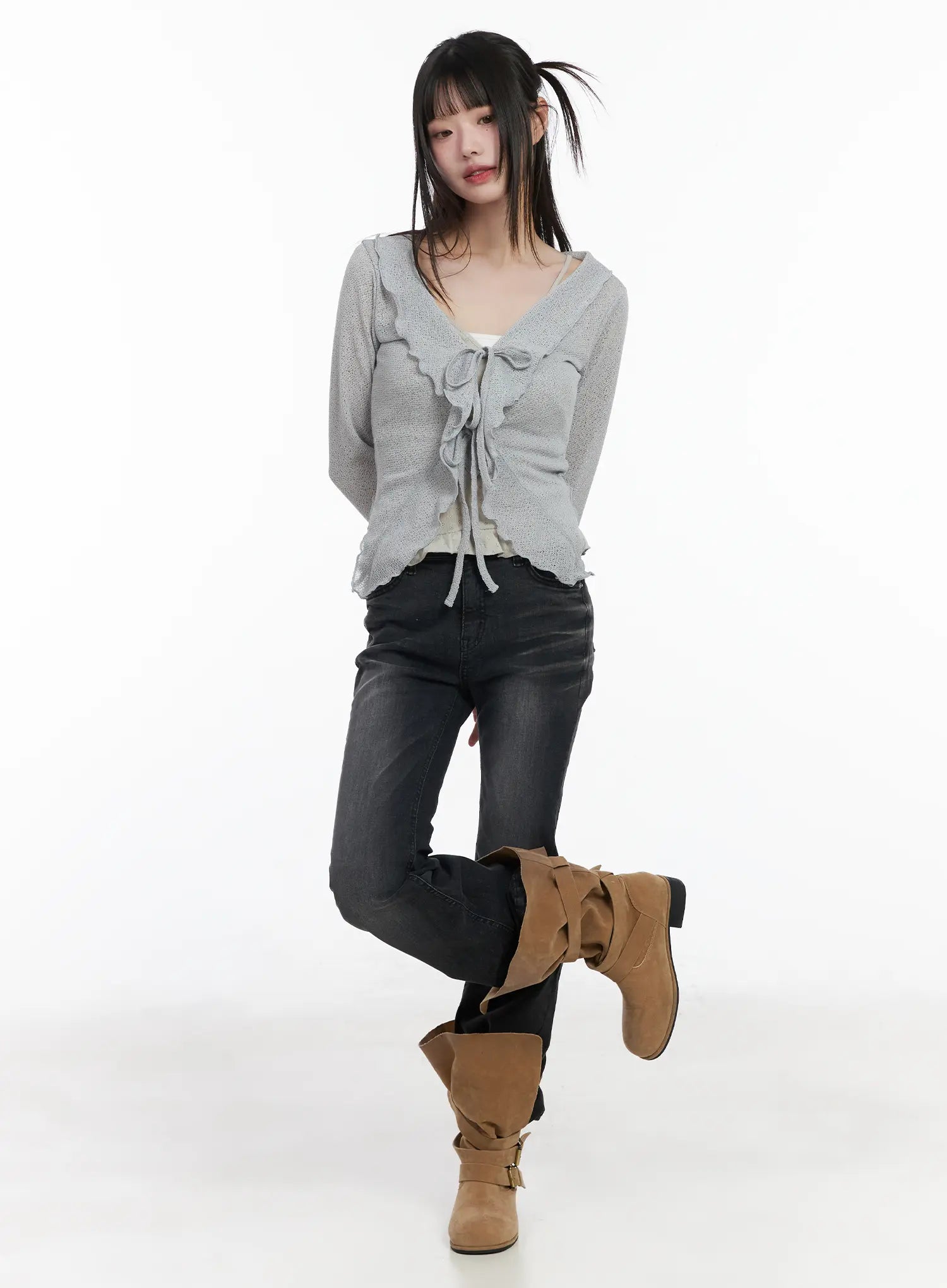 Gio Washed Bootcut Jeans CM524