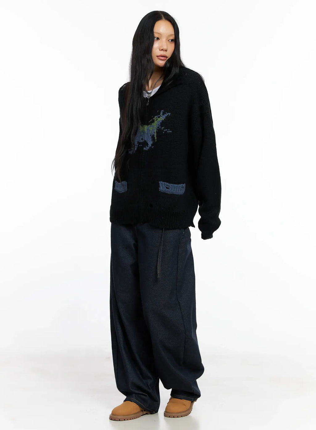 Alanna Sun Belt Baggy Jeans CO528