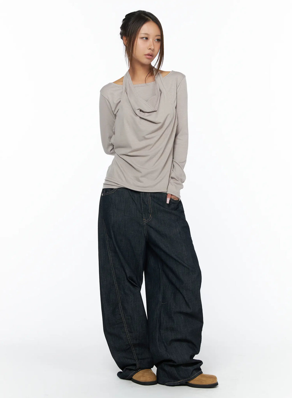 Juju Vintage Style Baggy Jeans CA516