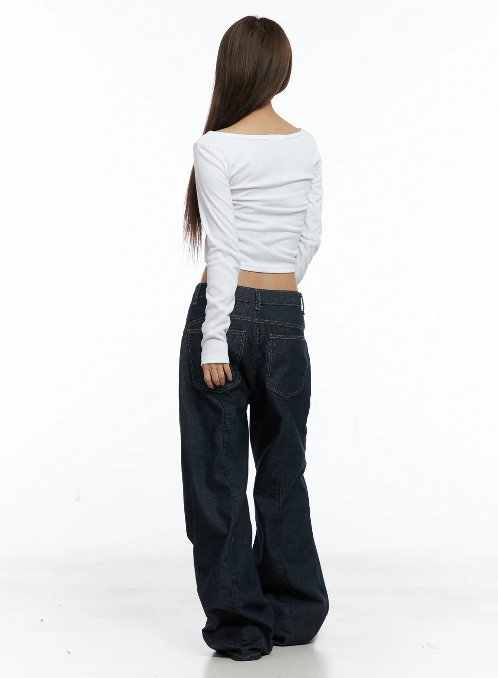 Giada Raw Indigo Wide-Leg Jeans CS505
