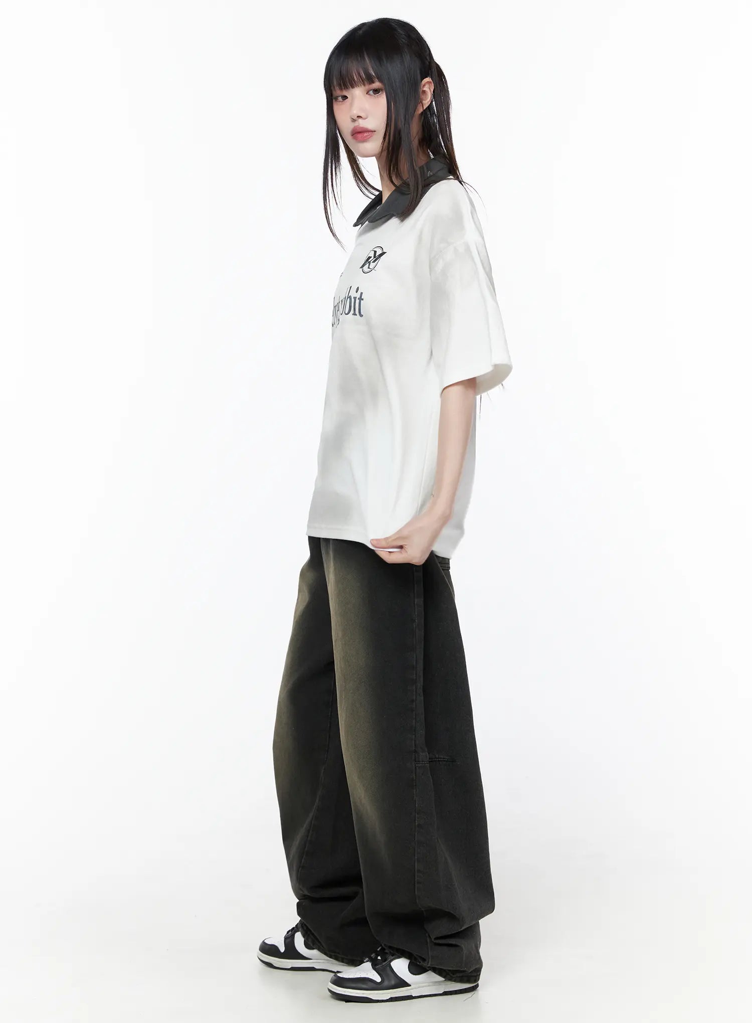Bodie Vintage Wash Wide Leg Jeans CU519