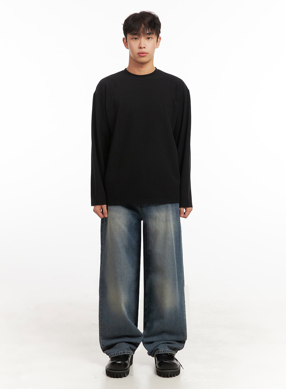 Men's Basic Wide-Leg Denim Jeans ID427