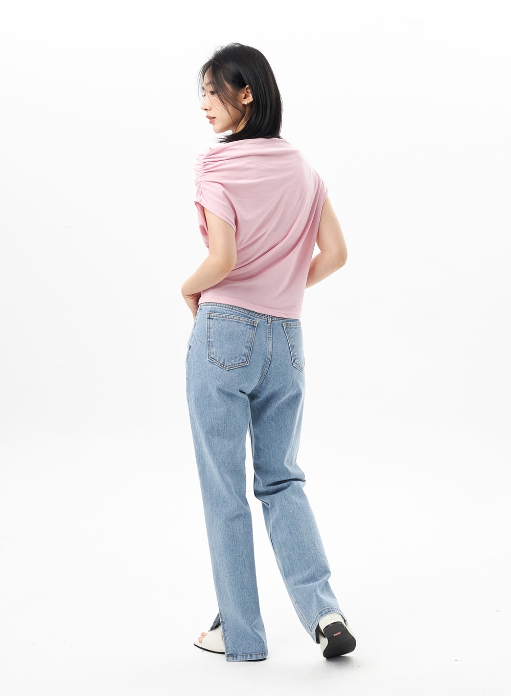 Slit Detail Jeans OU314
