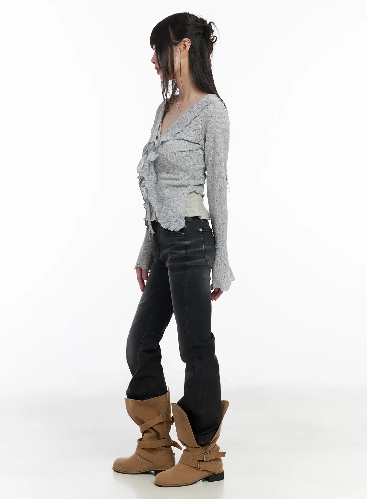 Gio Washed Bootcut Jeans CM524
