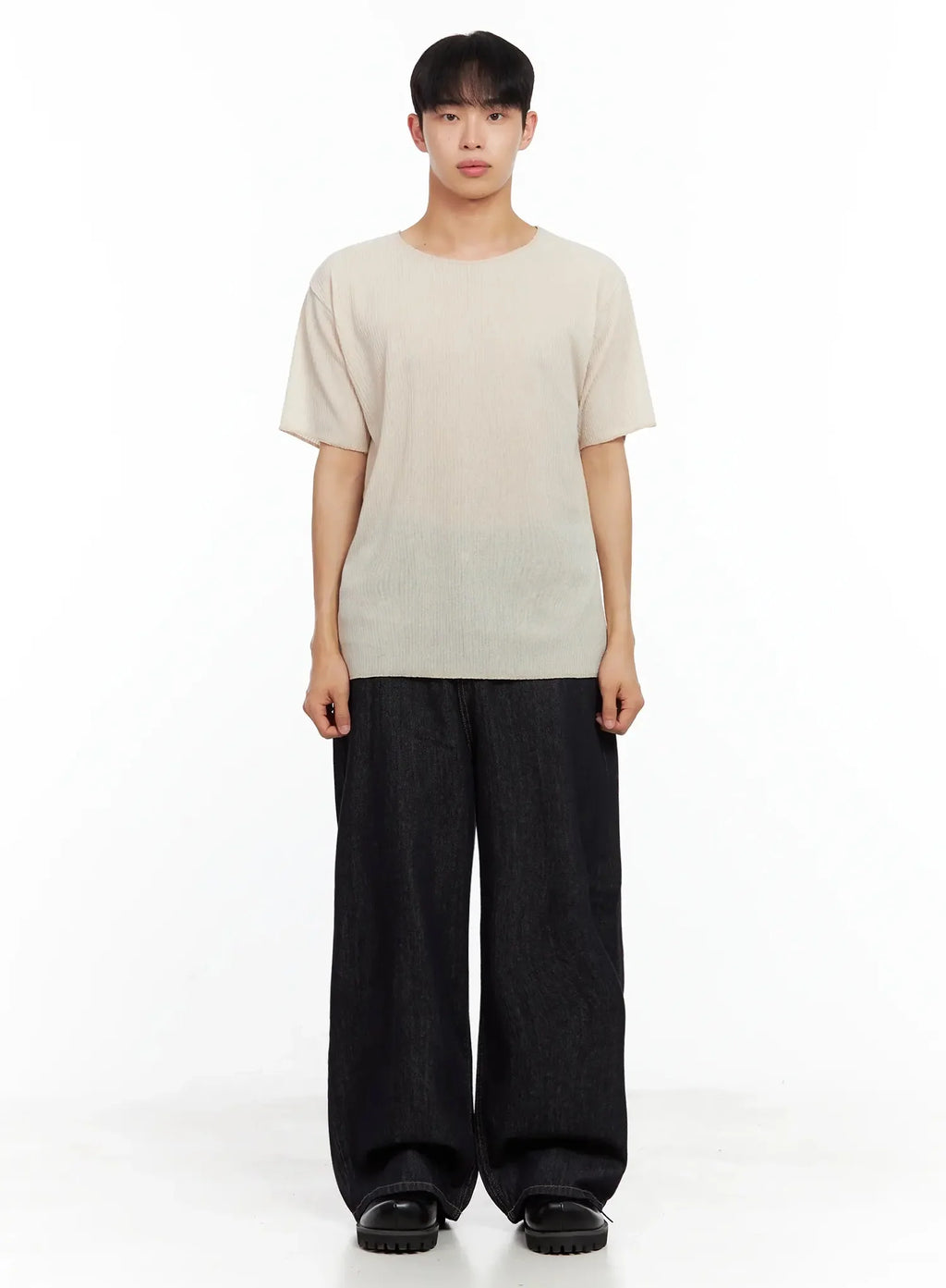 Men's Dark Denim Baggy Jeans IL516