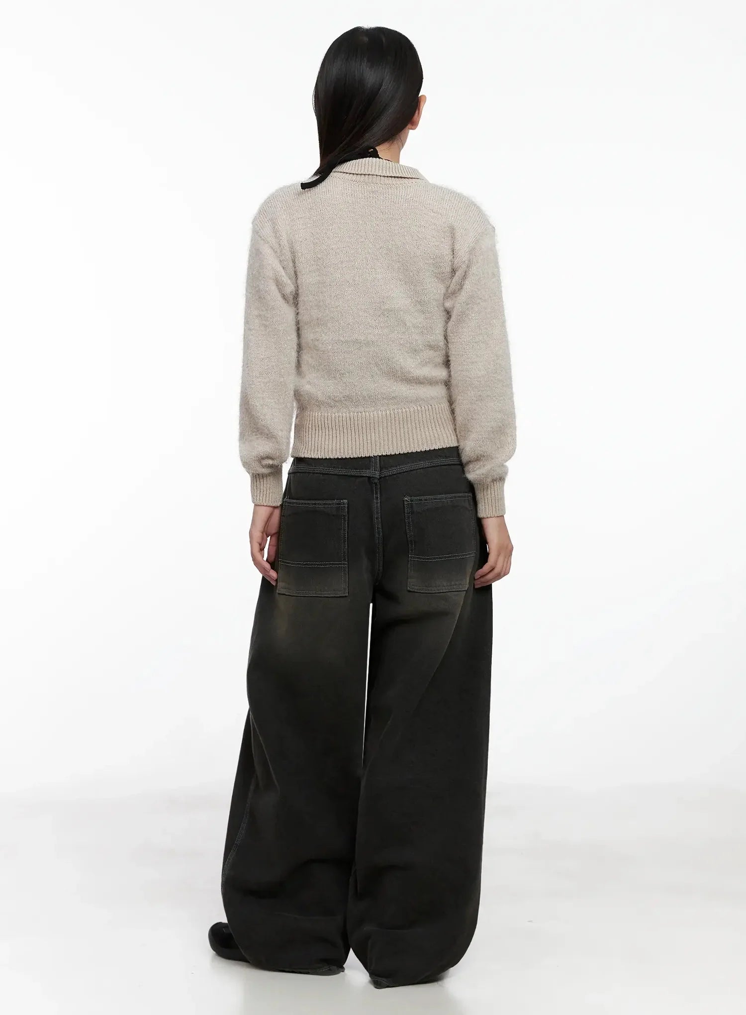 Hari Dark Washed Baggy Jeans IG527