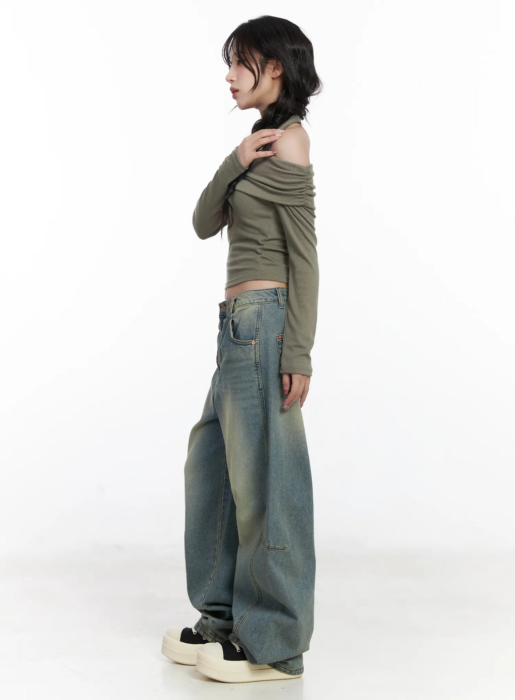 Mariah Wide Leg Baggy Jeans CJ526