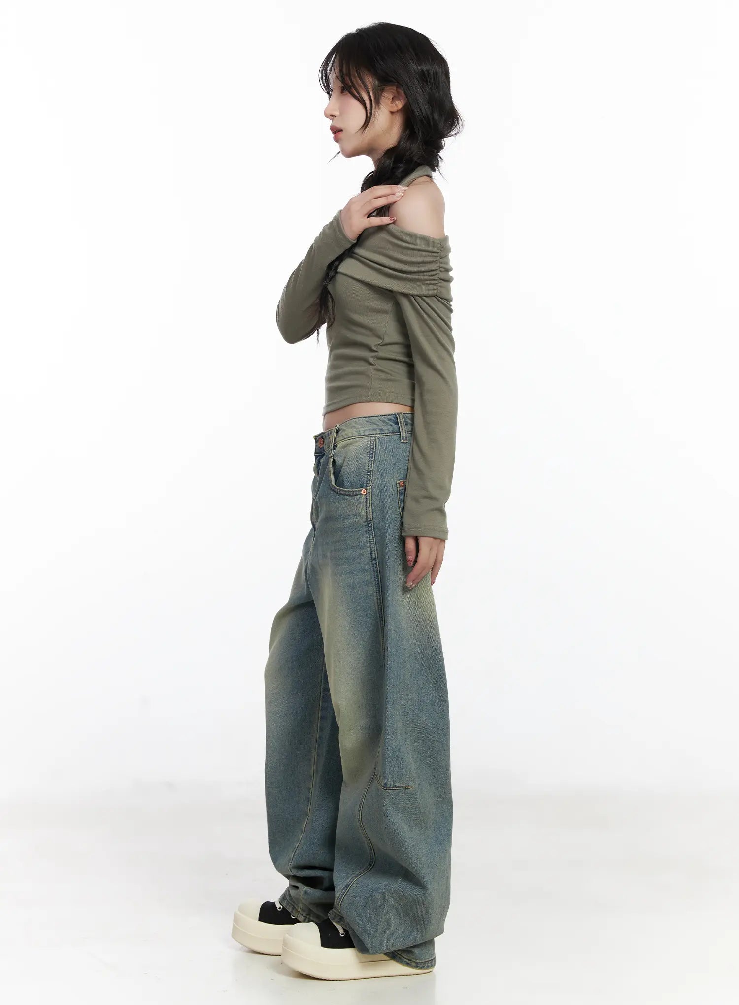 Mariah Wide Leg Baggy Jeans CJ526