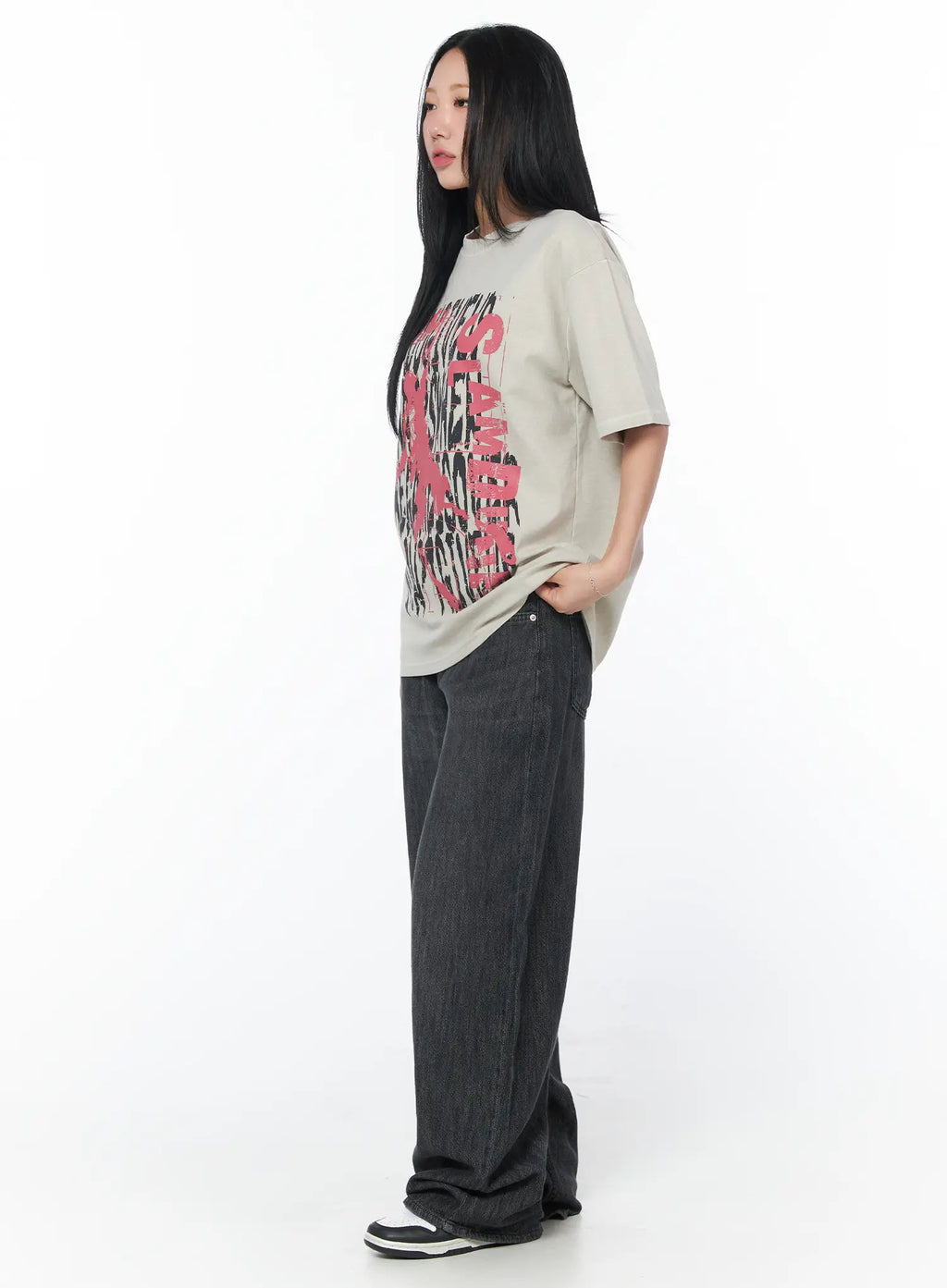 Tanya Baggy Dark Jeans CY513
