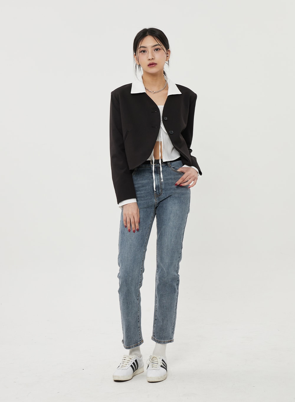 Straight Leg Ankle Jeans BF316