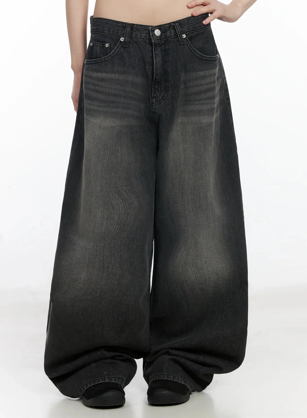 Romy Back-Belt Baggy Jeans IF505