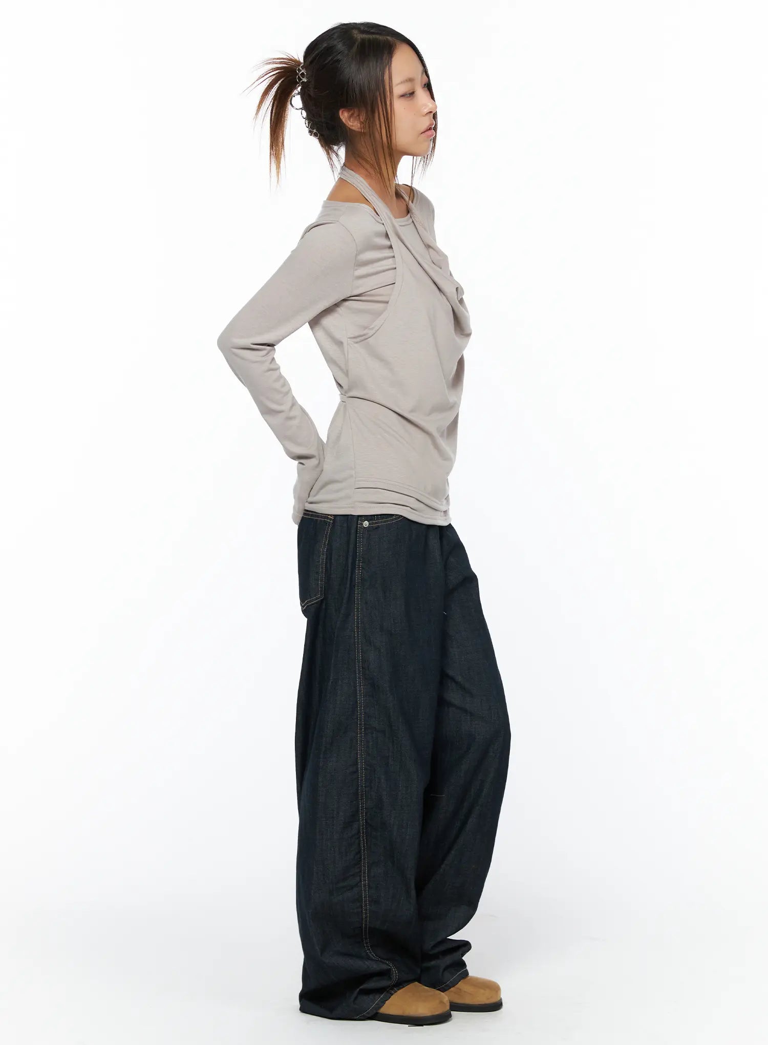 Juju Vintage Style Baggy Jeans CA516