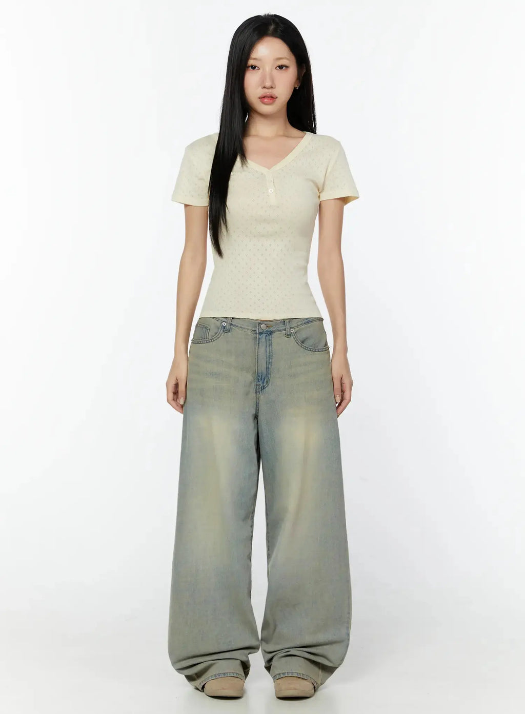 Naia Washed Baggy Jeans IU524