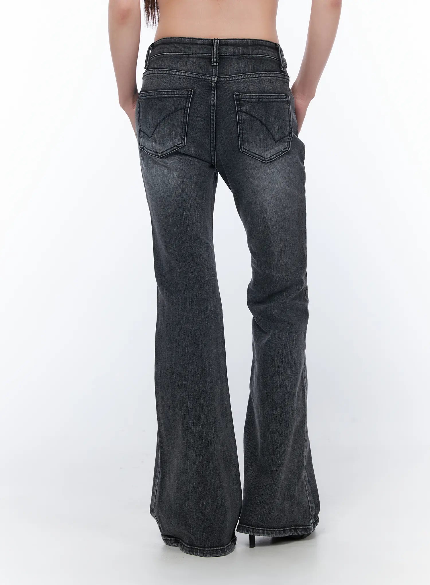 Salem Vintage Wash Low Rise Bootcut Jeans CA530