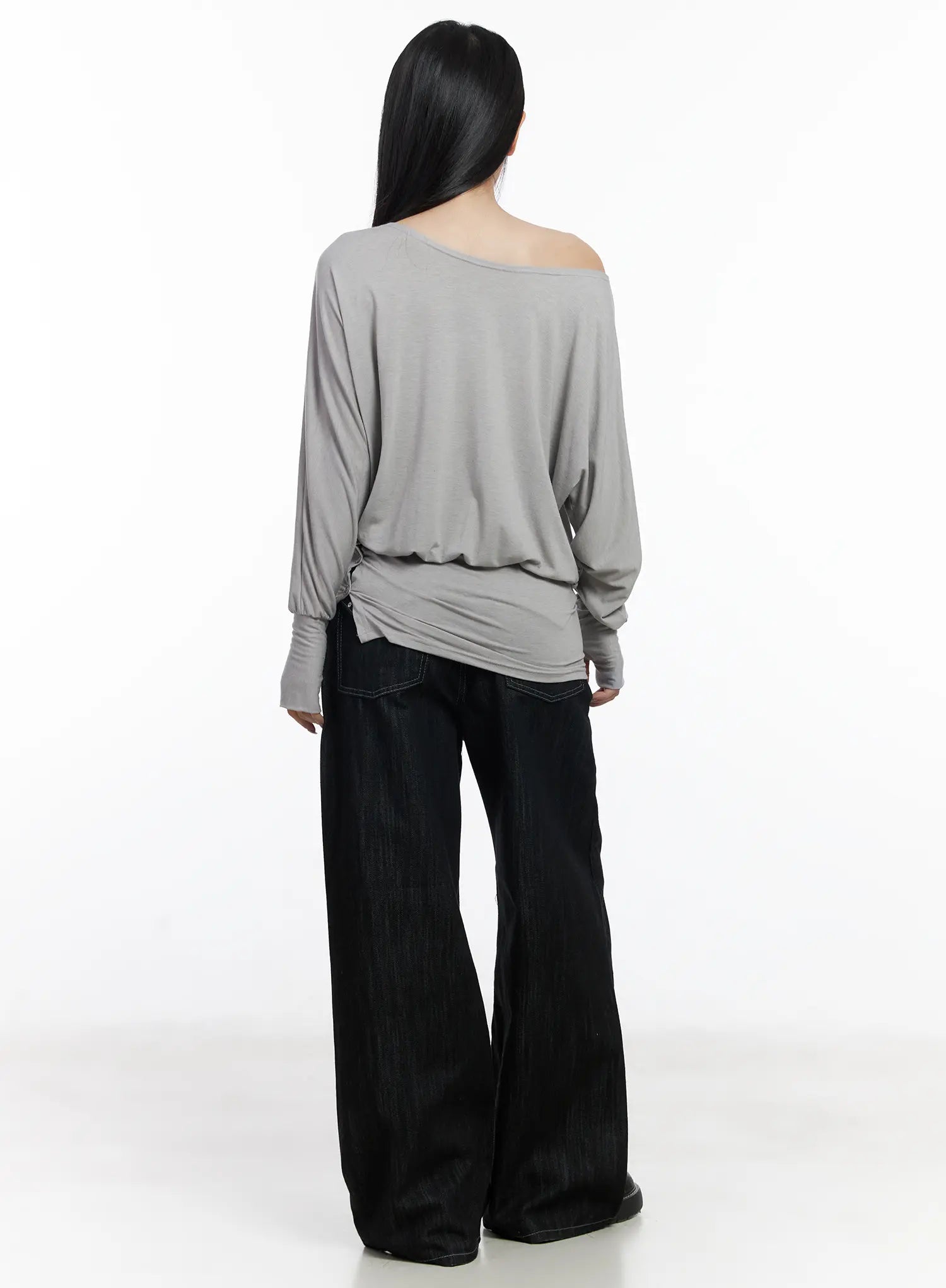 Violet Studded Baggy Jeans CJ530