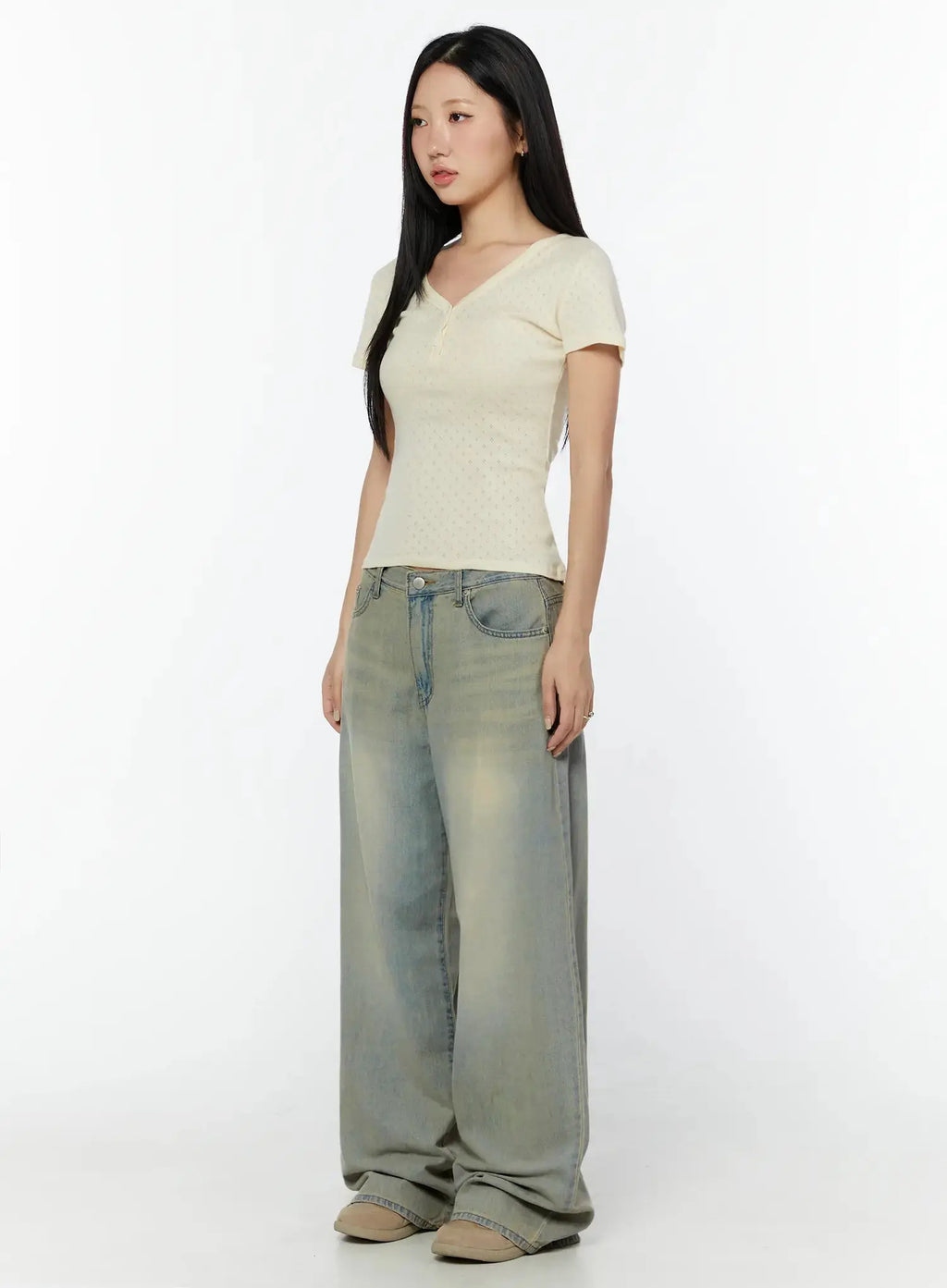 Naia Washed Baggy Jeans IU524